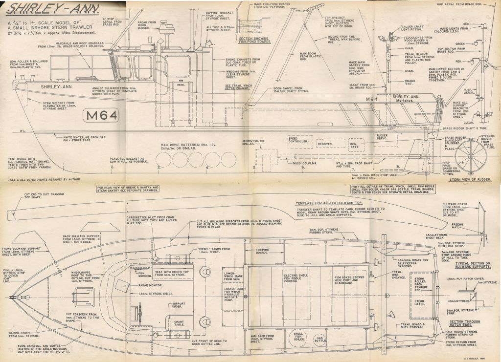 Model Trawler Plans