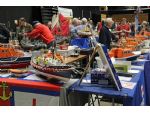 Some of the large number of lifeboat models of all types and sizes on display.