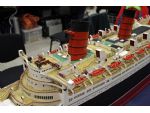 A detail view of the working Queen Mary model.