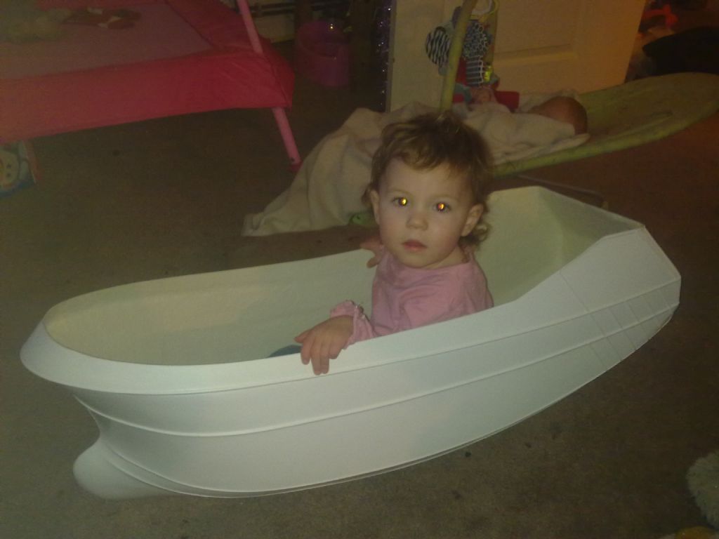 The Hull size with my 2 year old daughter sitting in it!!!
