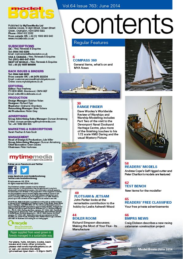 Model Boats June 2014 - Contents