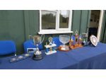 The trophy table. In the centre is the glass bowl originally presented by Naviga judge William Thuysbaert.