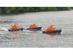 Three lifeboats at speed together are quite spectacular. You are hard put to tell that they are models.