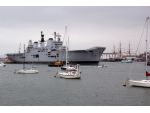 The Ark passes her illustrious forebear HMS Warrior