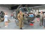 Two helicopters, that flew to the exhibition centre, and a Centurion tank was also on display!
