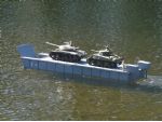 The Rhino landing craft makes for a practical working model transporting 1:16 r/c scale tanks.