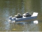 The Rhino landing craft makes for a practical working model transporting 1:16 r/c scale tanks.