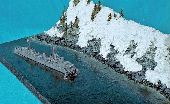 1:700 Scale Naval Dioramas Part 3 – Learning To Include Landscapes –