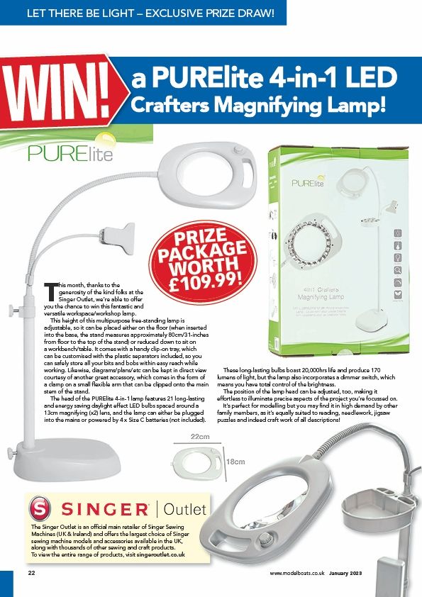 Purelite 4 in 1 Crafters Magnifying Lamp